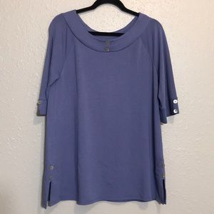 Soft surroundings tunic top 3/4 Sleeves Sz s